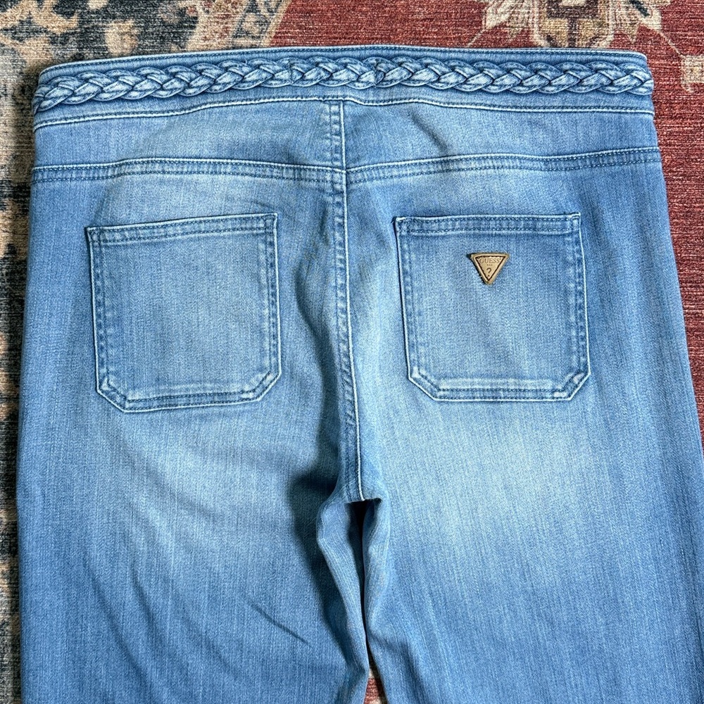 GUESS Braided Waist Flare Jeans Size 29 - Picture 6 of 12